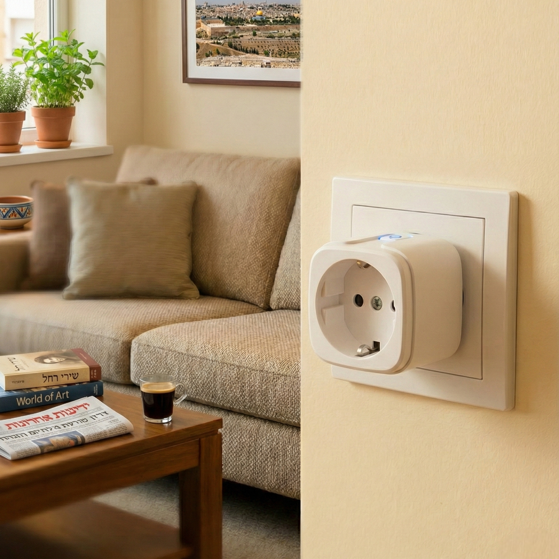 WiFi  -  שקע חשמל חכם עם שליטה מרחוק