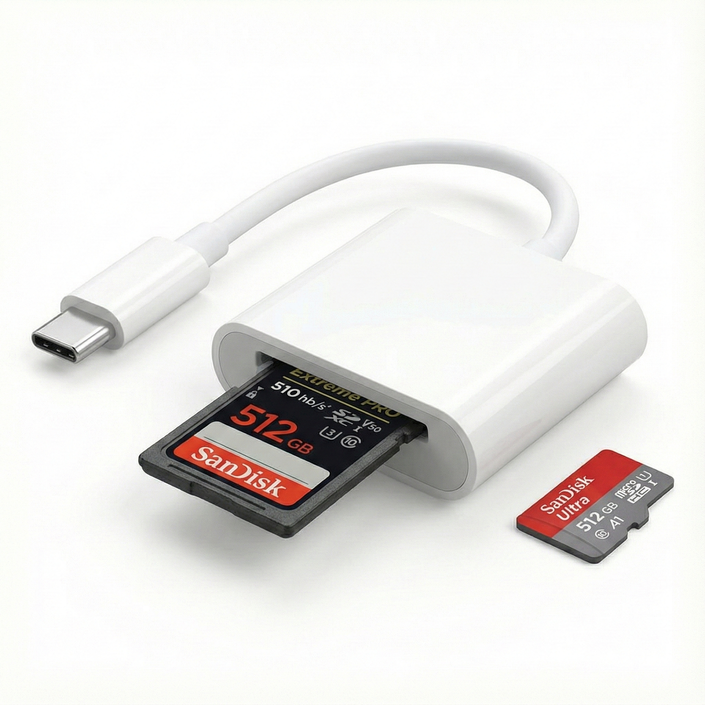 Type C קורא כרטיסי זיכרון עם חיבור ל